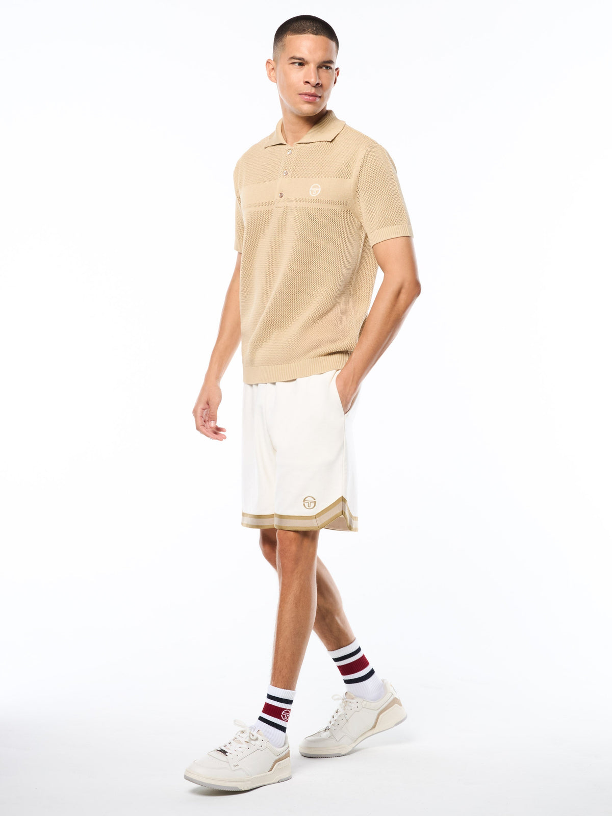 Sabino Knit Polo-Mojave Desert