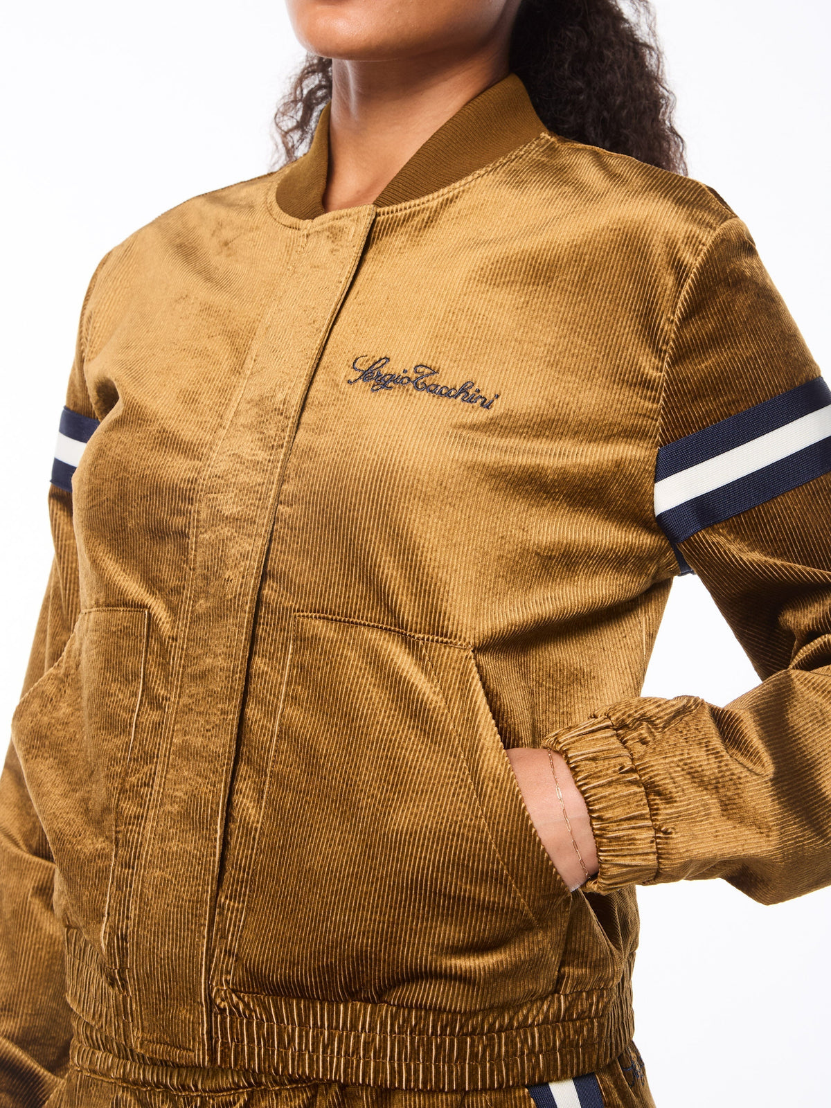 Women's Cordurato Track Jacket- Bronze Brown