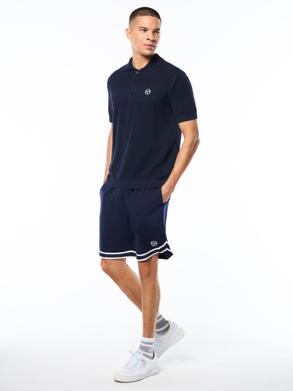 Sabino Knit Polo-Maritime Blue