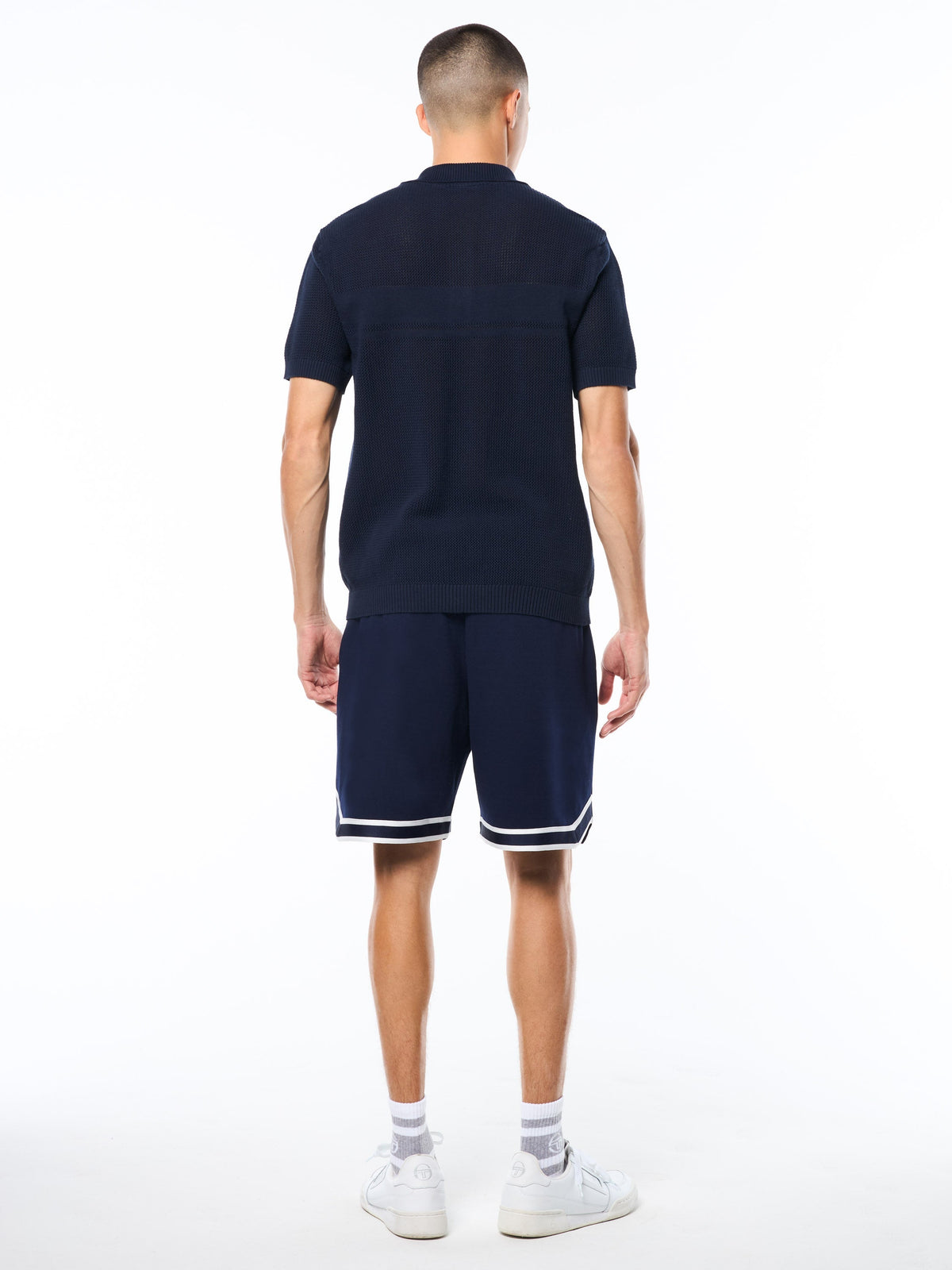 Sabino Knit Polo-Maritime Blue
