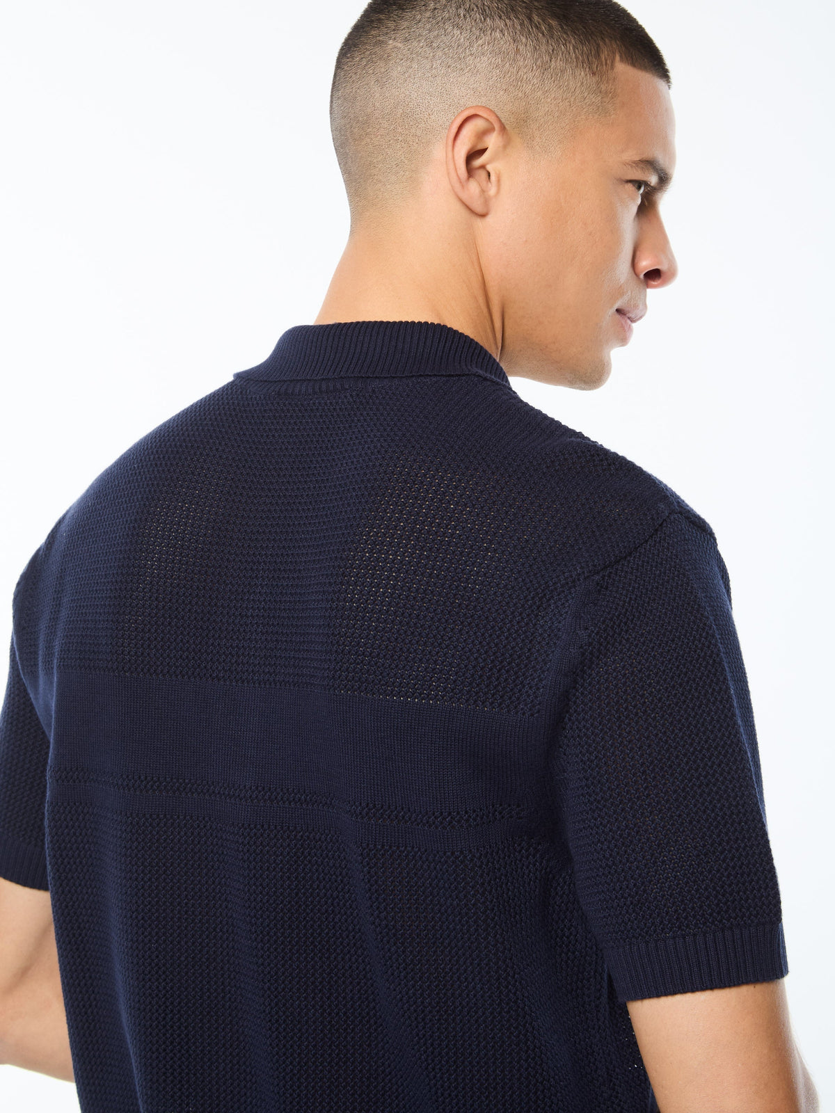 Sabino Knit Polo-Maritime Blue