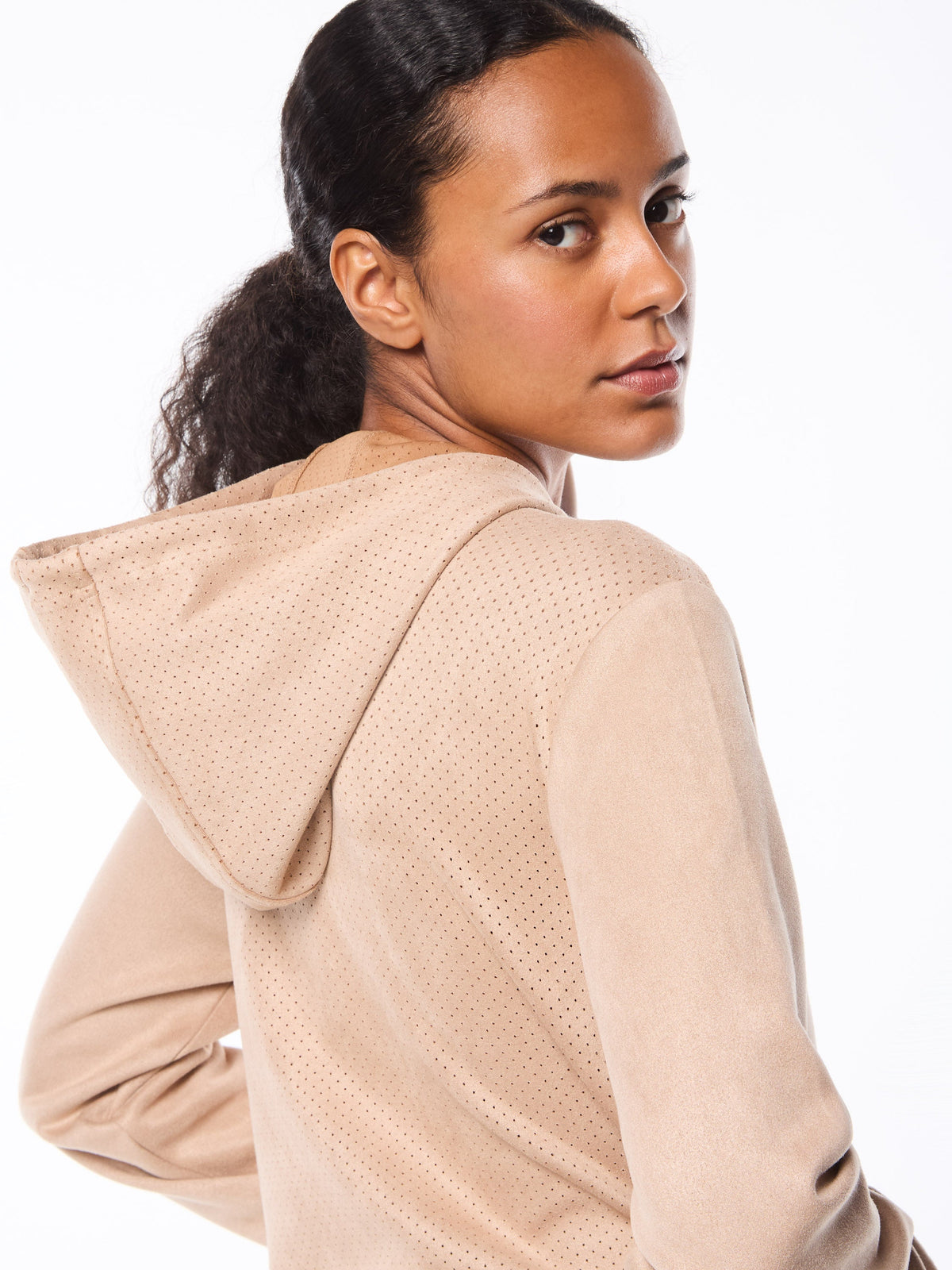 Women's Camoscio Hoodie- Humus
