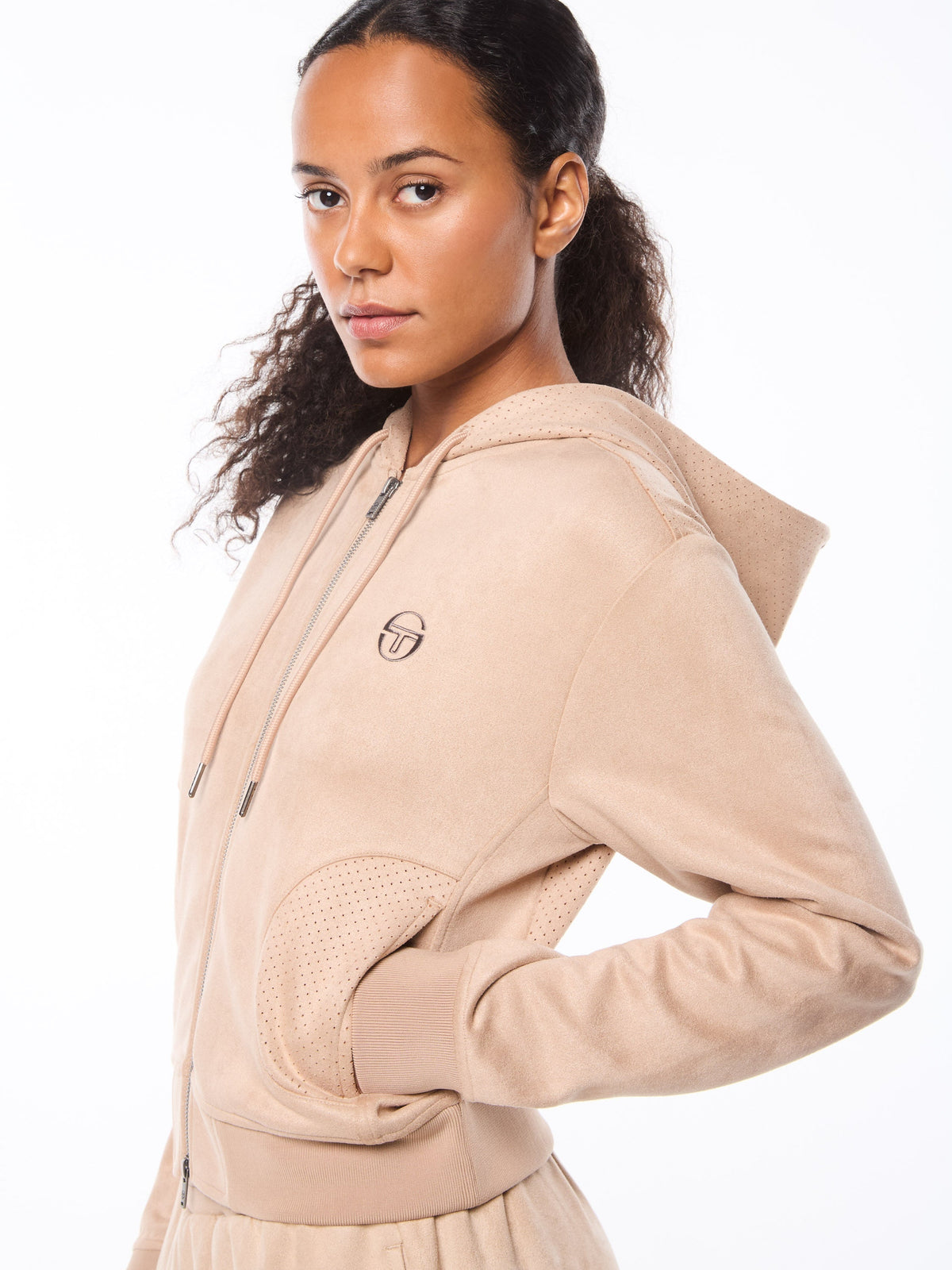 Women's Camoscio Hoodie- Humus