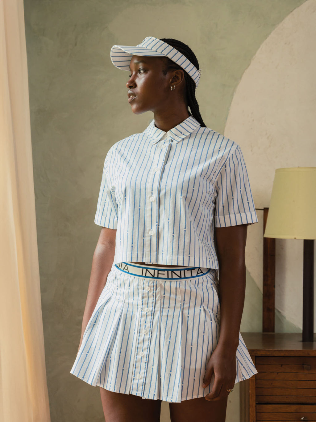Colonna Cropped Skirt- French Blue