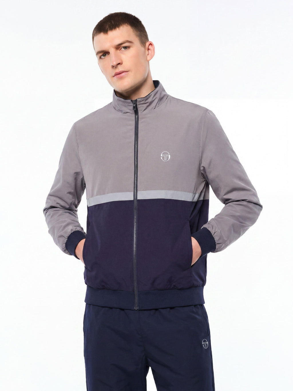 Portico Track Jacket- Slate Gray