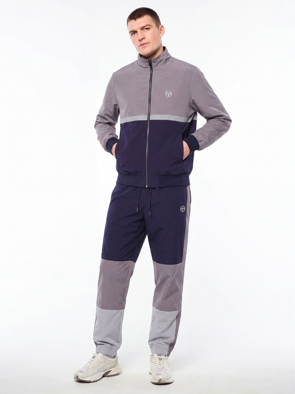 Portico Track Jacket- Slate Gray