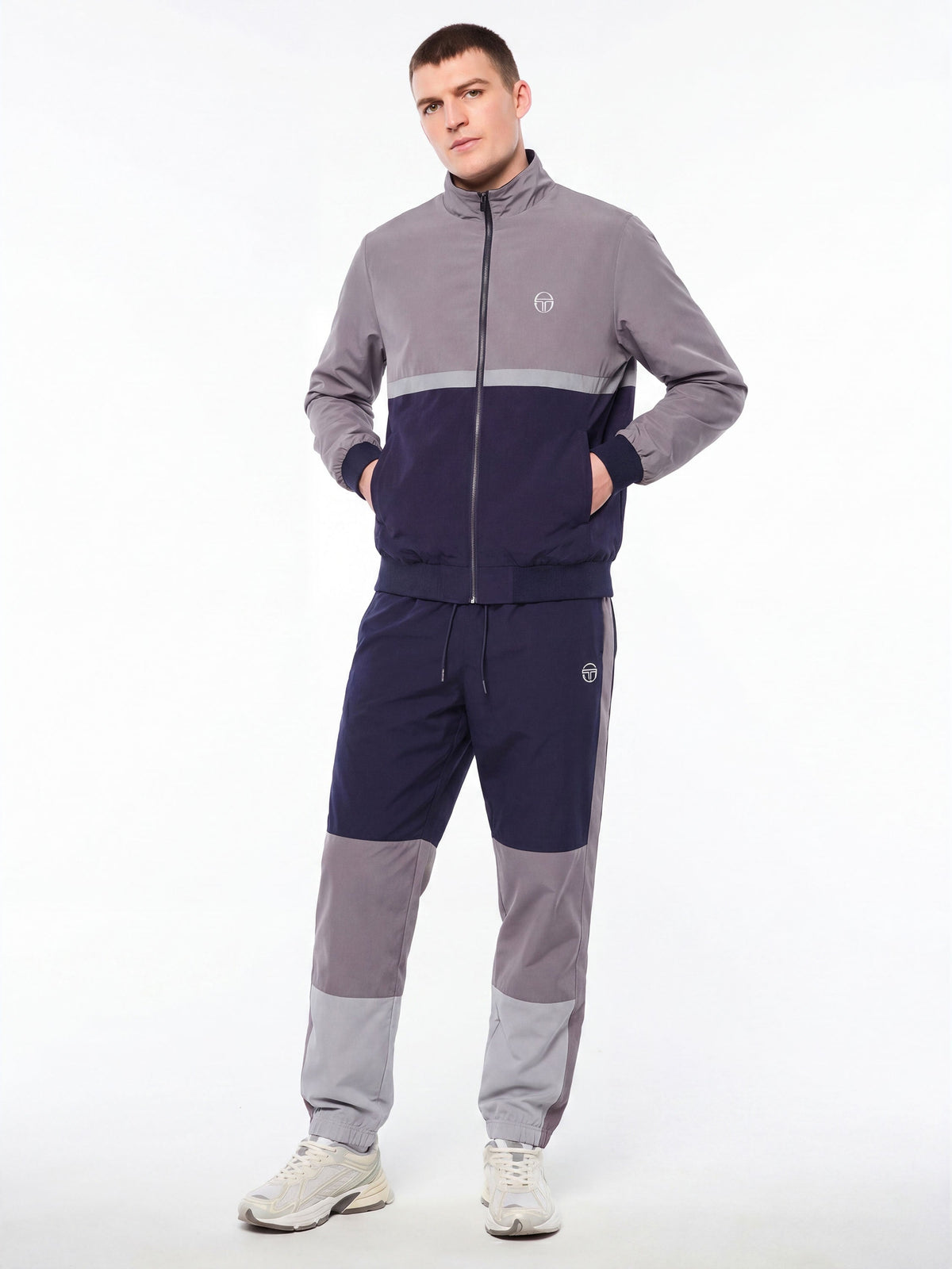 Portico Track Jacket- Slate Gray