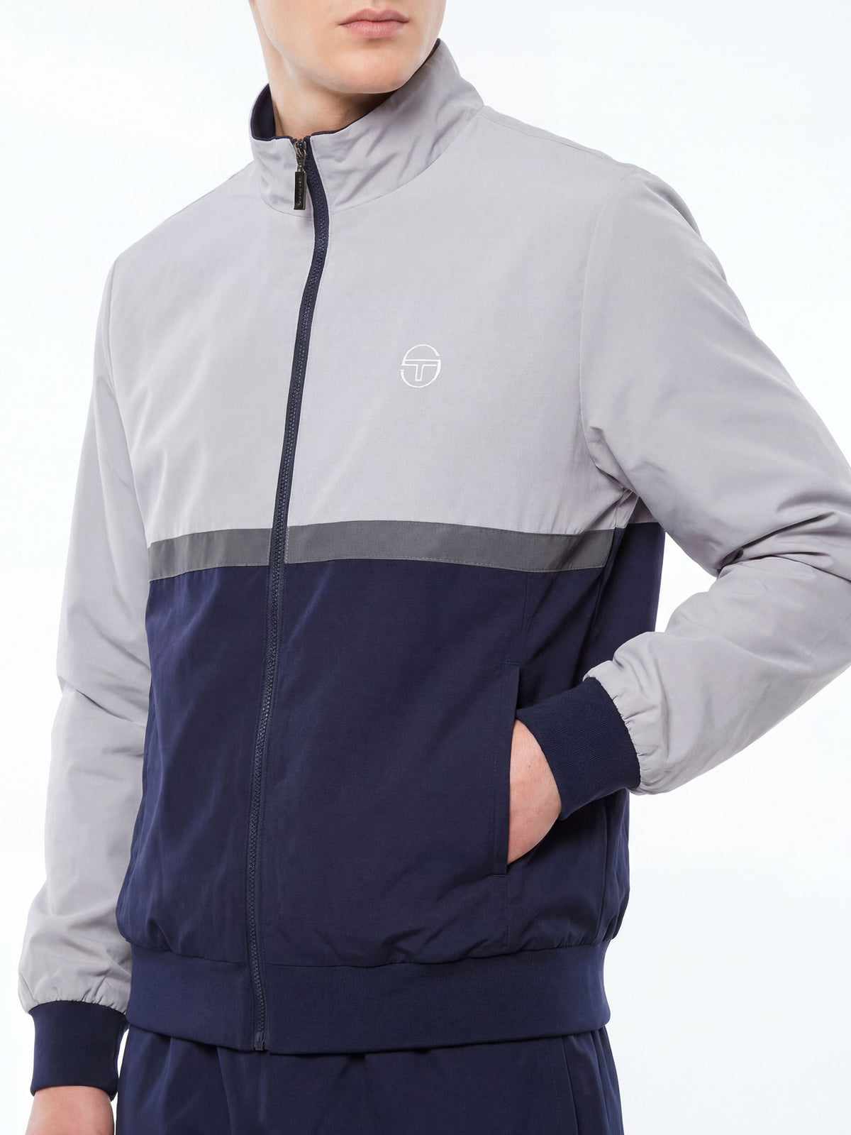 Portico Track Jacket- Slate Gray
