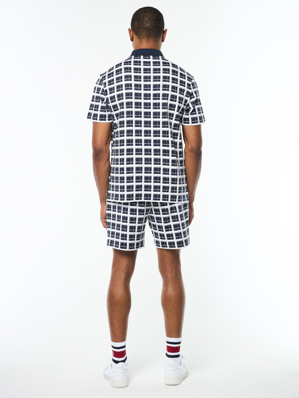 Damarindo Check Polo- Maritime Blue