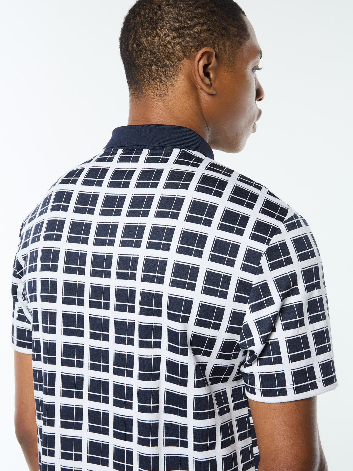 Damarindo Check Polo- Maritime Blue