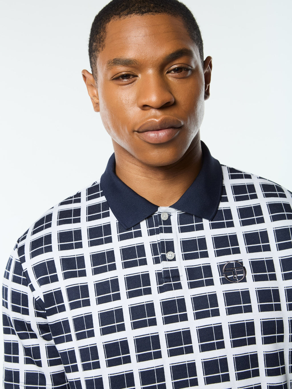 Damarindo Check Polo- Maritime Blue