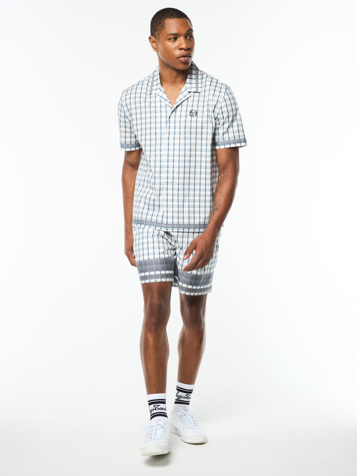 Quadretto Cabana Shirt- Brilliant White