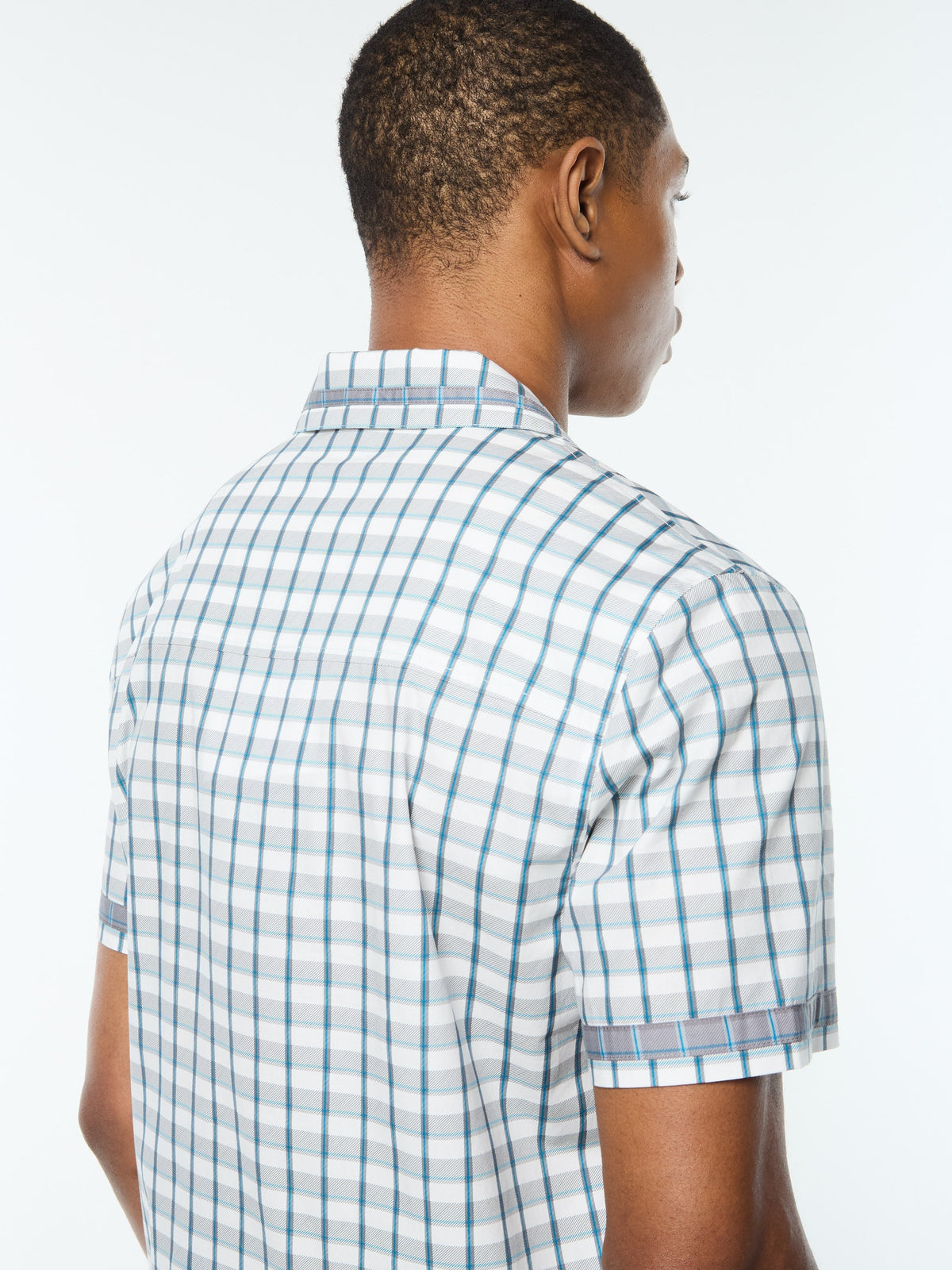 Quadretto Cabana Shirt- Brilliant White