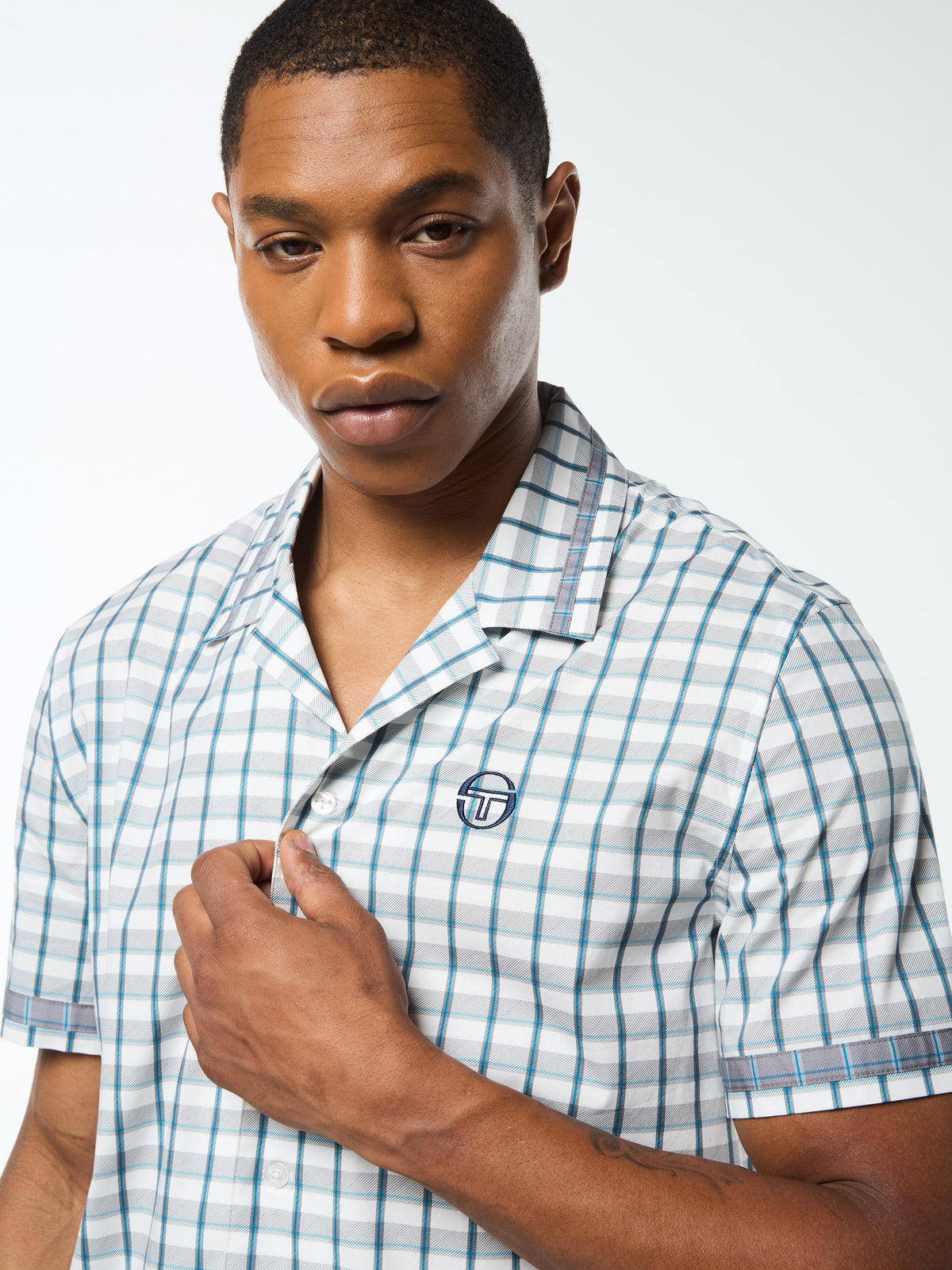 Quadretto Cabana Shirt- Brilliant White