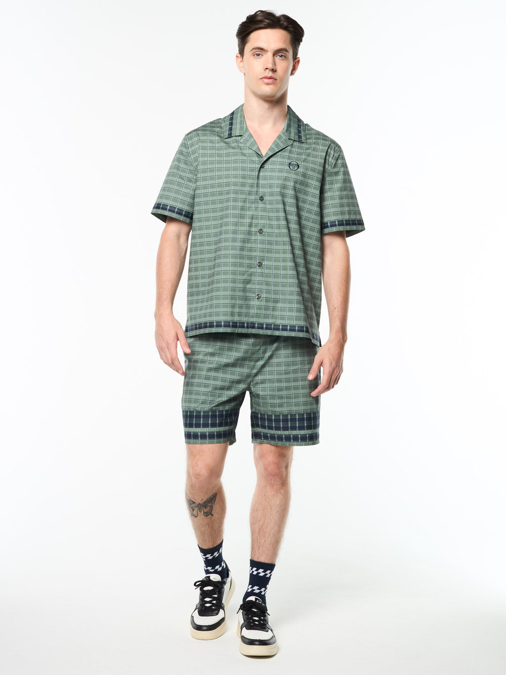 Quadretto Cabana Shirt- Duck Green