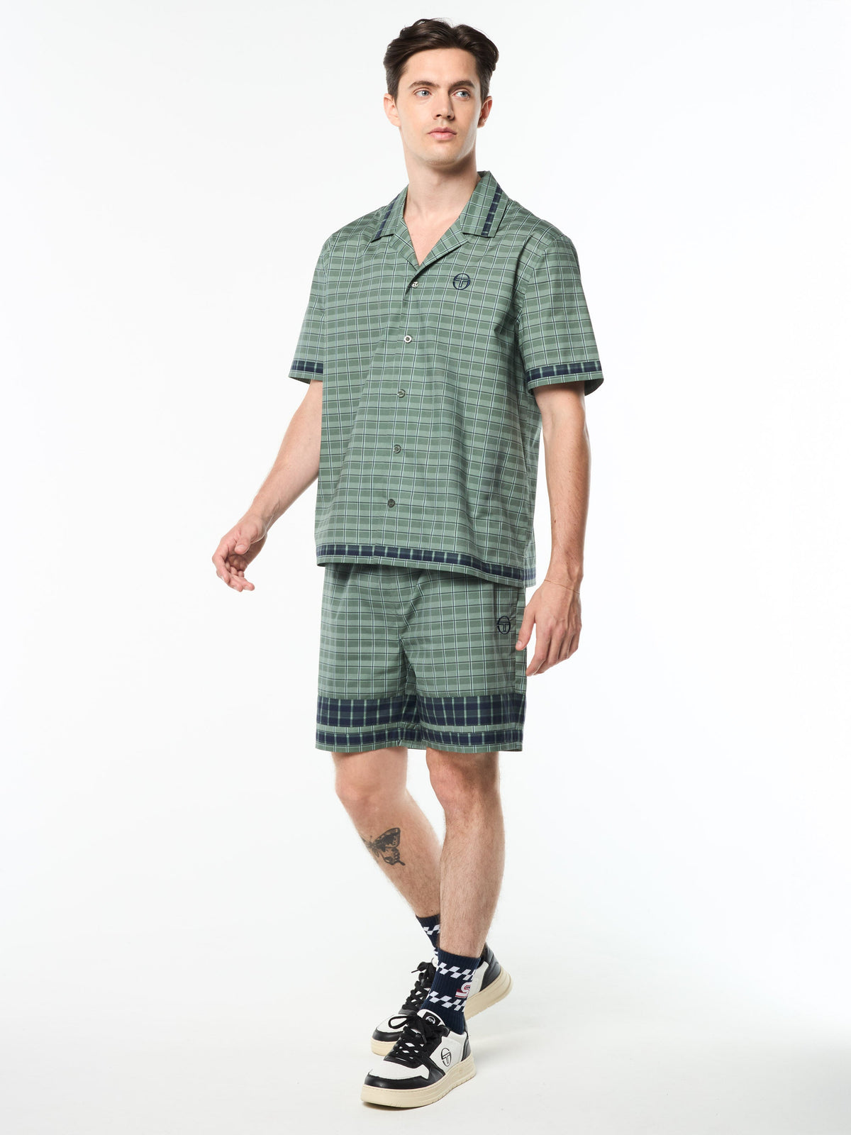 Quadretto Cabana Shirt- Duck Green
