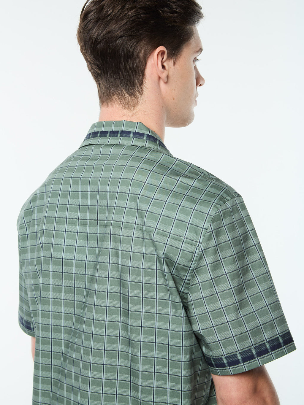 Quadretto Cabana Shirt- Duck Green