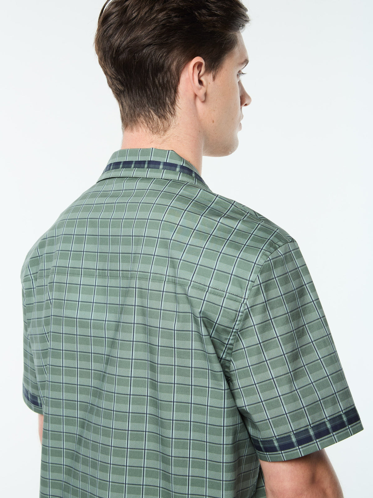 Quadretto Cabana Shirt- Duck Green