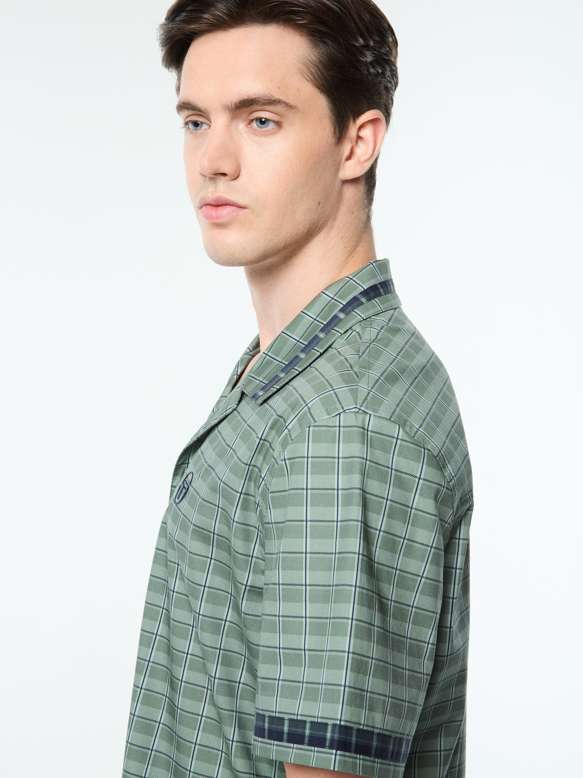 Quadretto Cabana Shirt- Duck Green