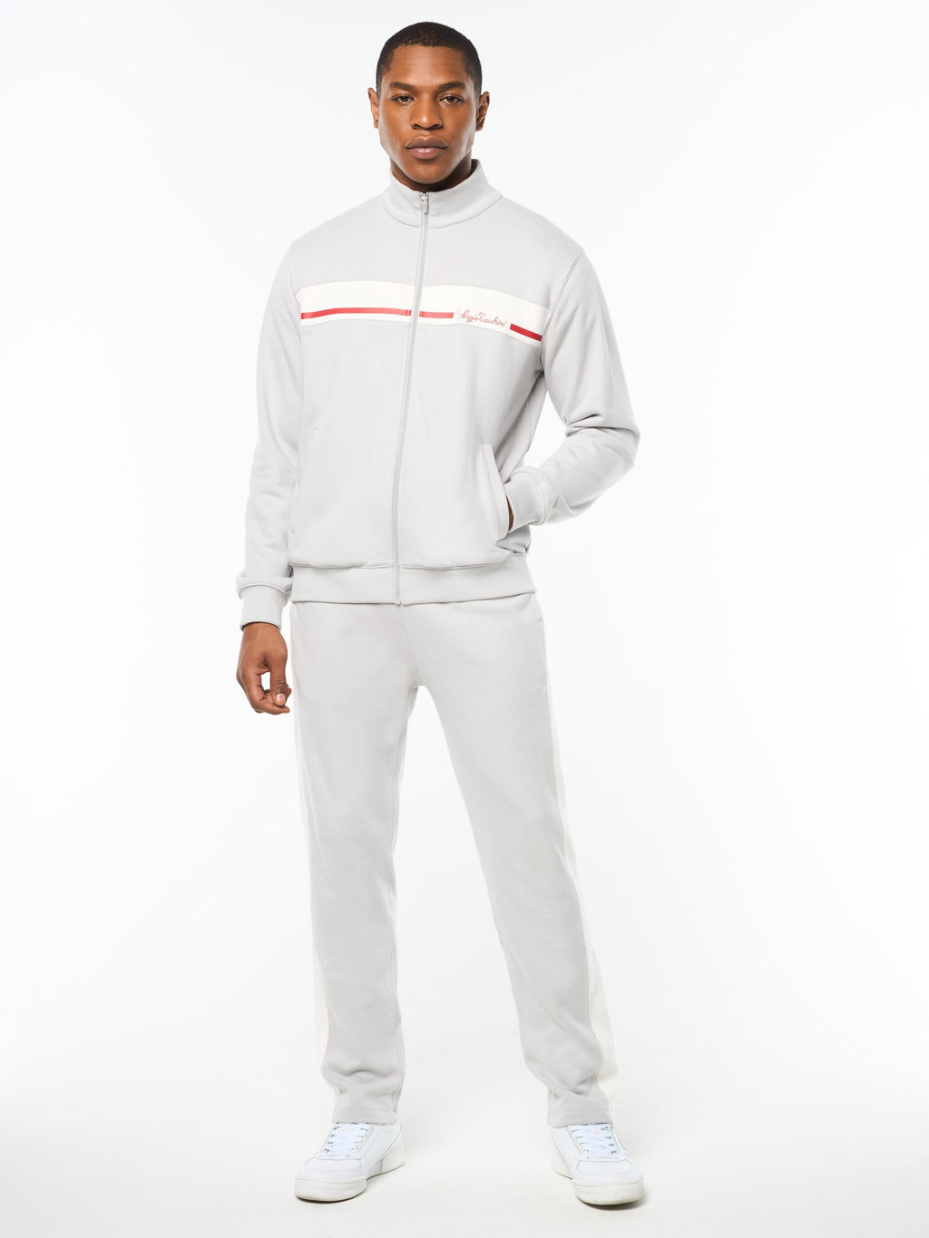 Cursivo Track Jacket- Quiet Grey