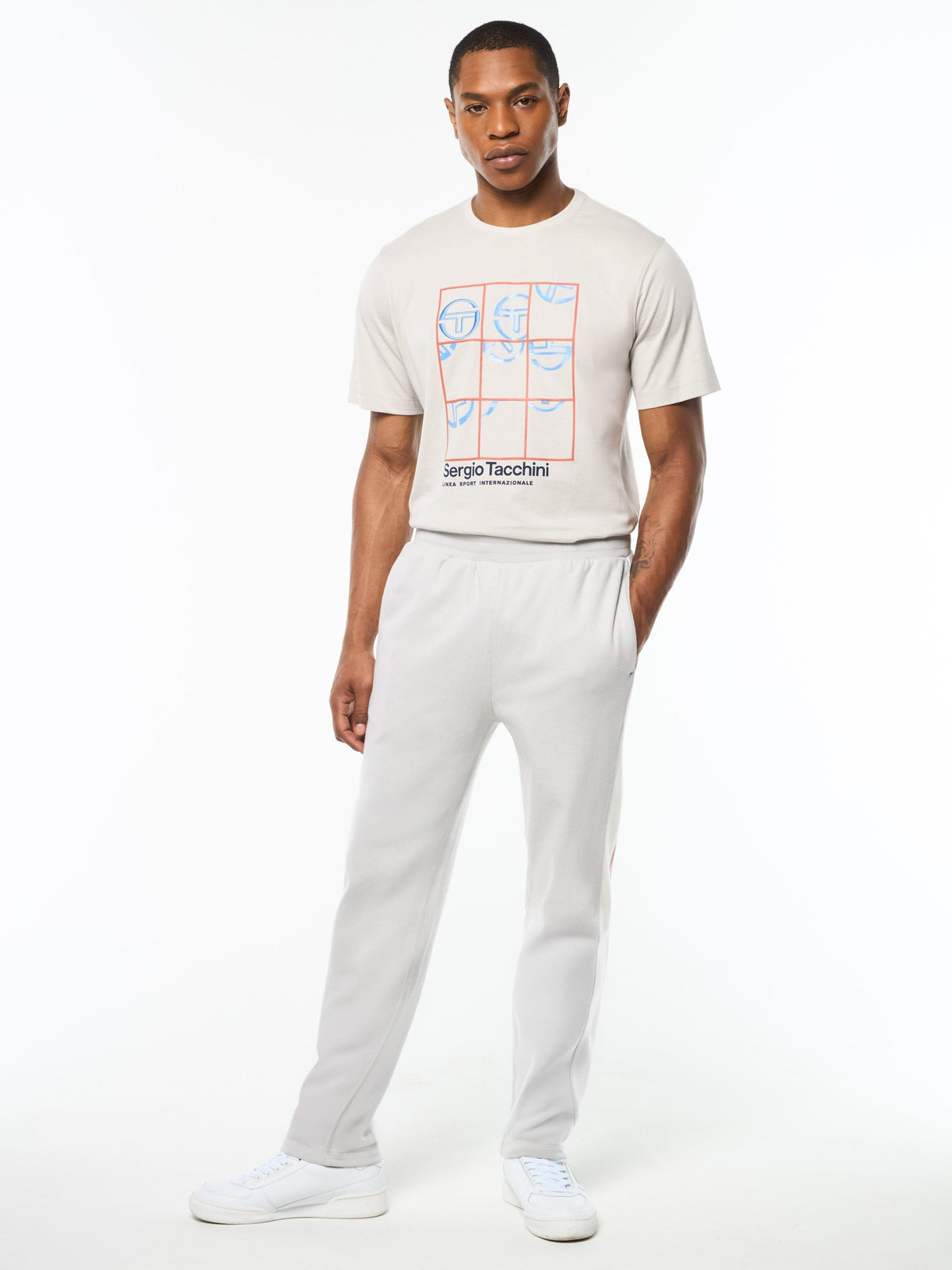 Cursivo Track Pant- Quiet Grey