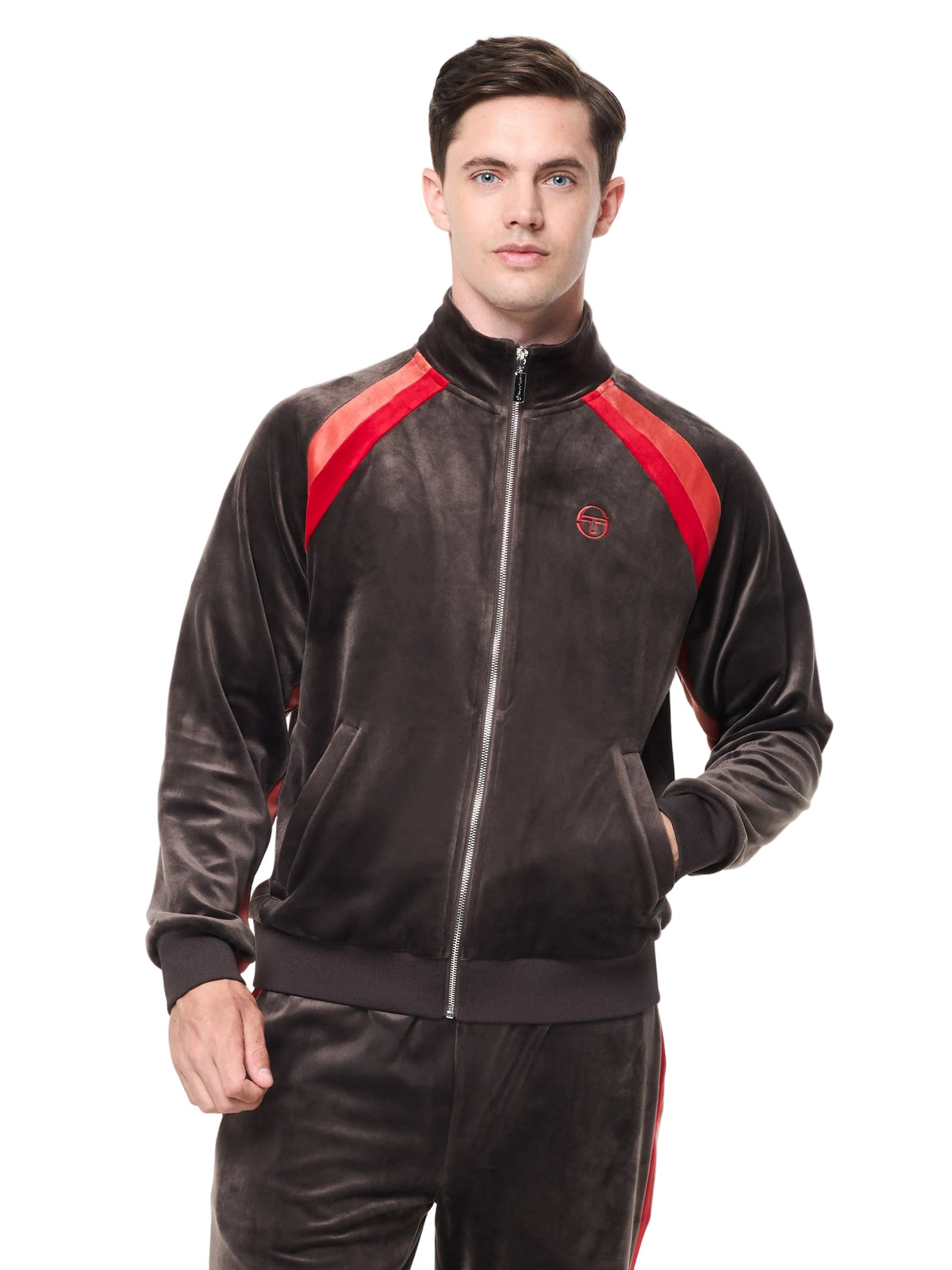 Banda Velour Track Jacket- Mulch