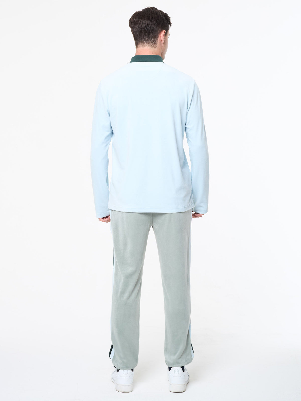 Banda Velour Polo- Baby Blue
