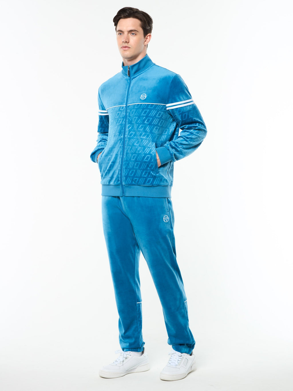 Bandiera Track Jacket- Mykonos Blue
