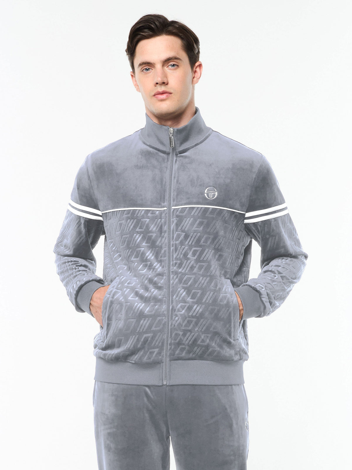 Bandiera Track Jacket- Sleet