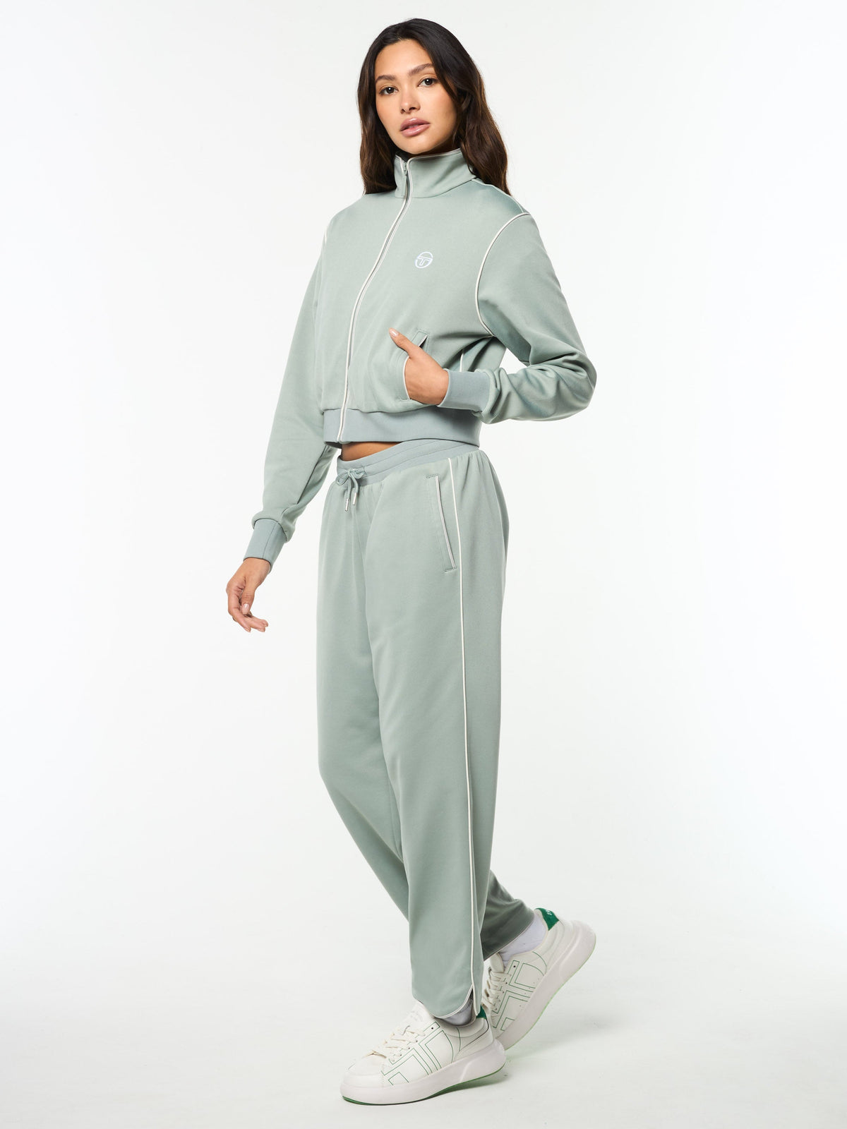 Terina Track Jacket- Slate Gray