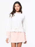 Lina Velour Top- Gardenia