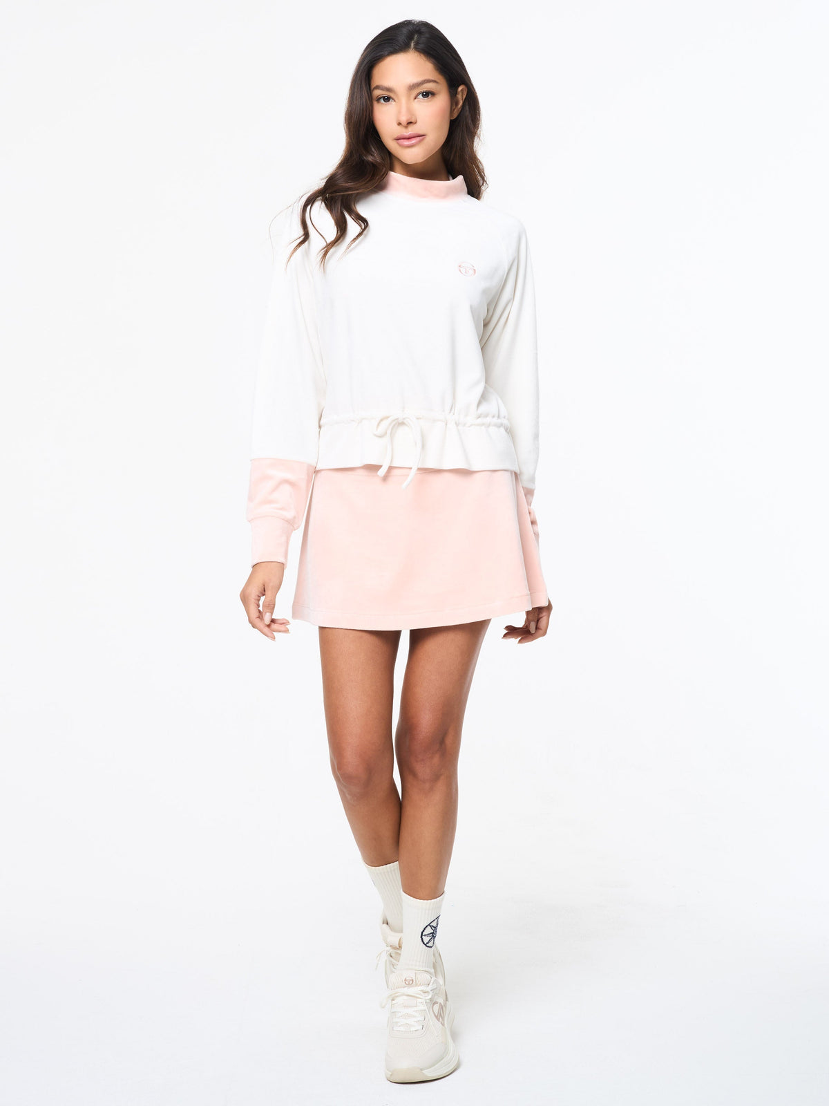 Lina Velour Top- Gardenia