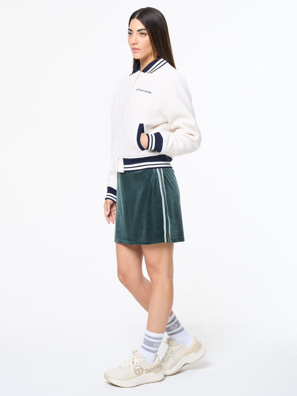 Marisa Varsity Jacket- Gardenia