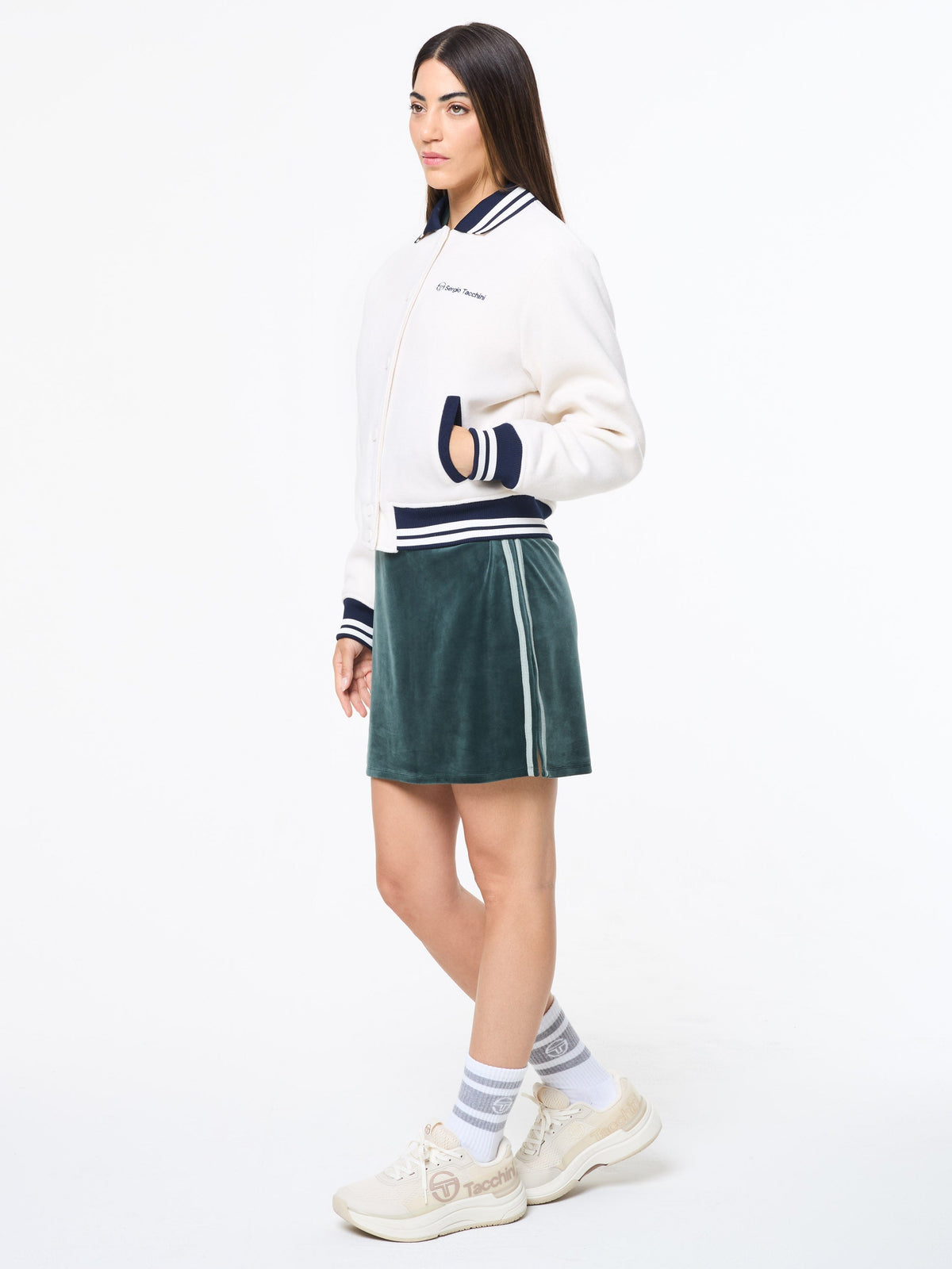 Marisa Varsity Jacket- Gardenia