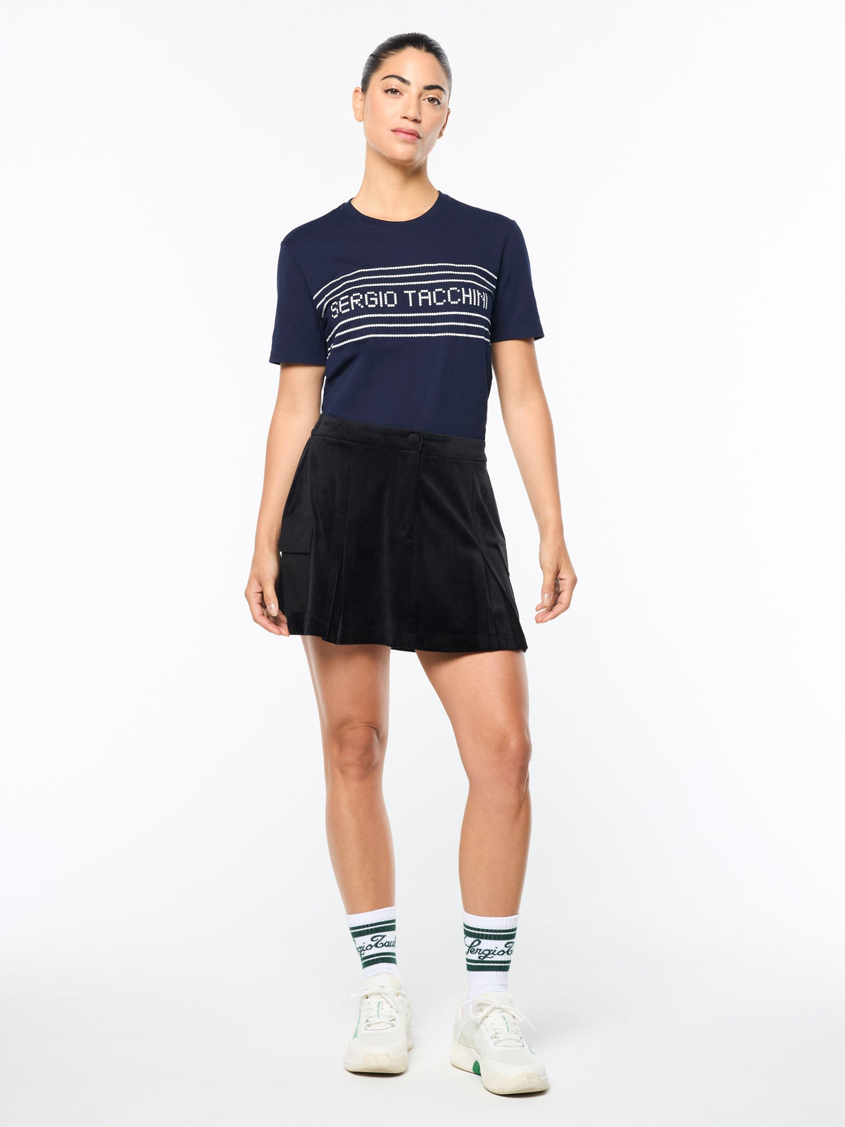 Adele Velour Skirt- Black Beauty