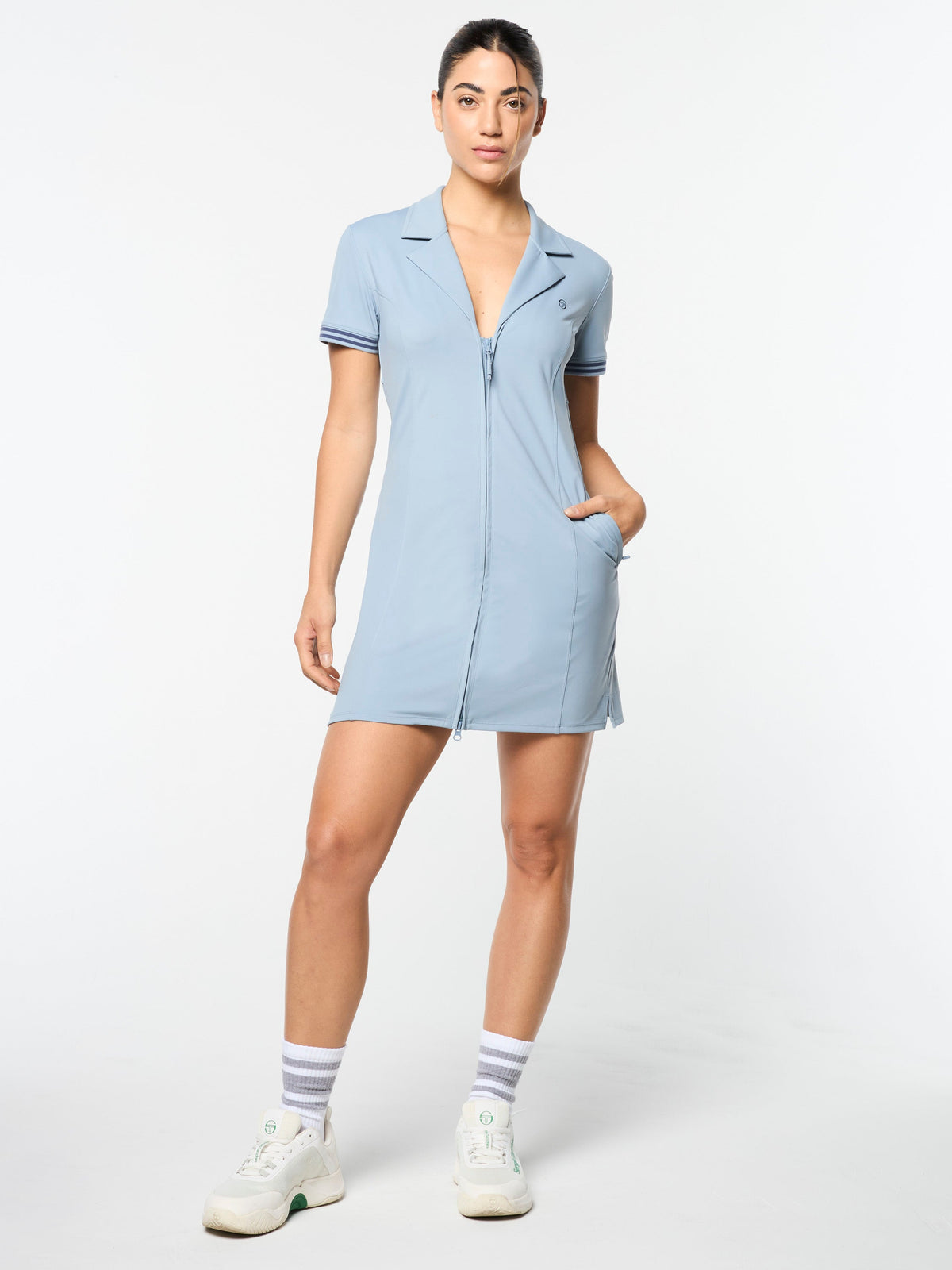 Silvia Dress- Faded Denim