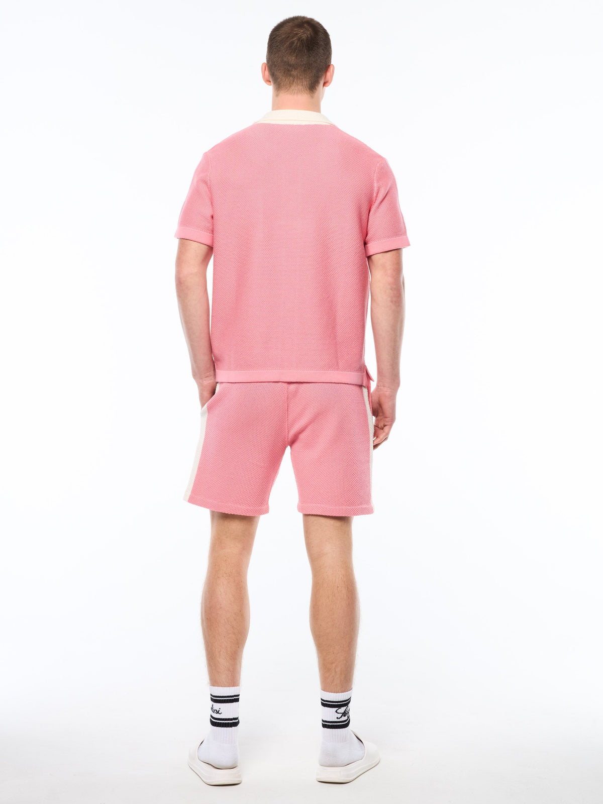 Fratelli Crochet Cabana Polo-Geranium Pink
