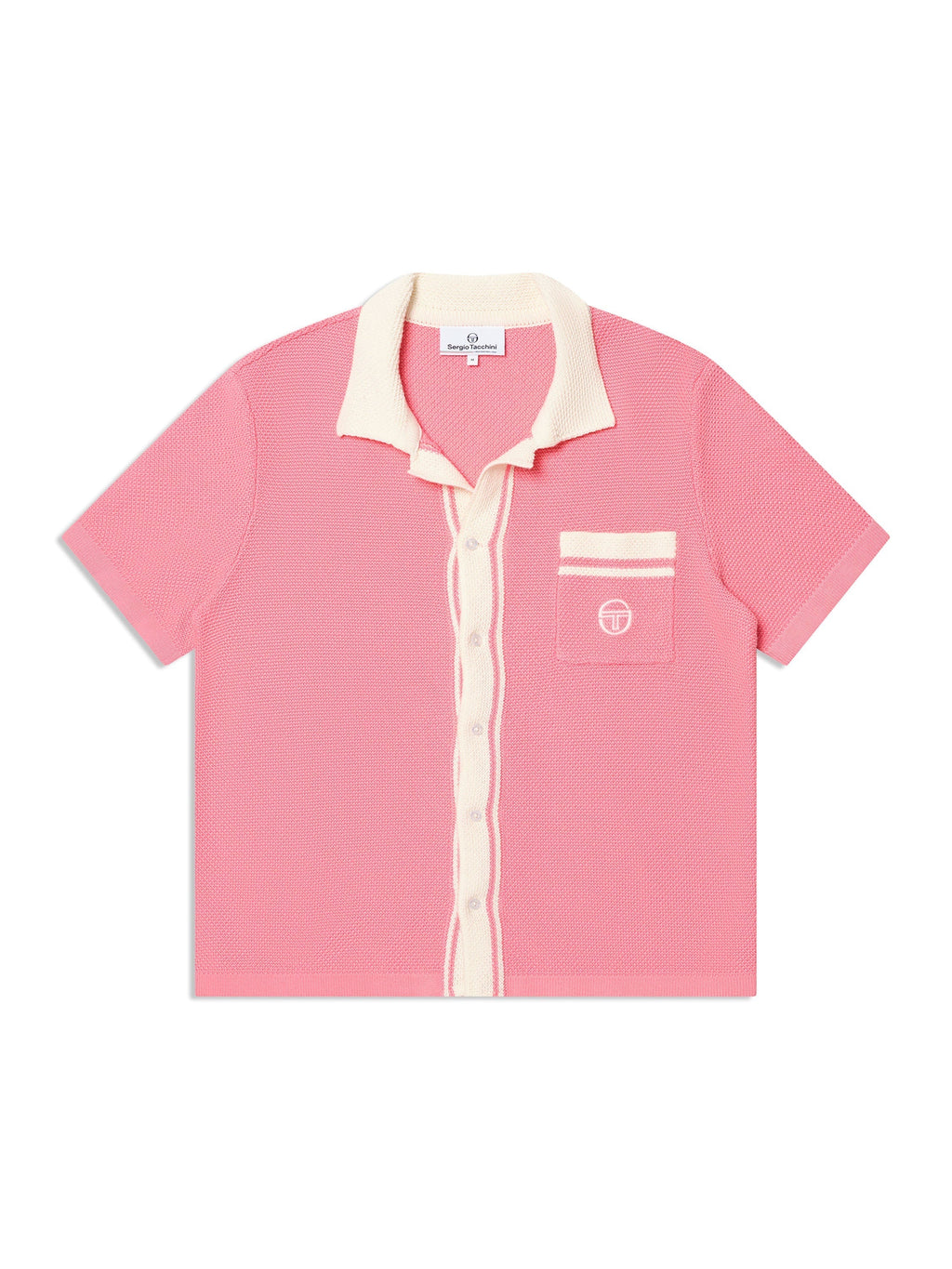 Fratelli Crochet Cabana Polo-Geranium Pink