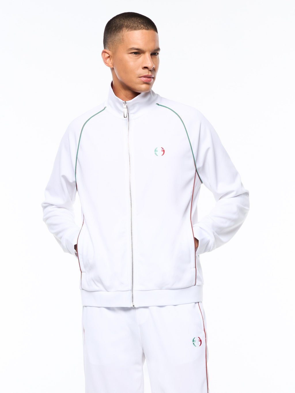 Eredita Track Jacket-Brilliant White