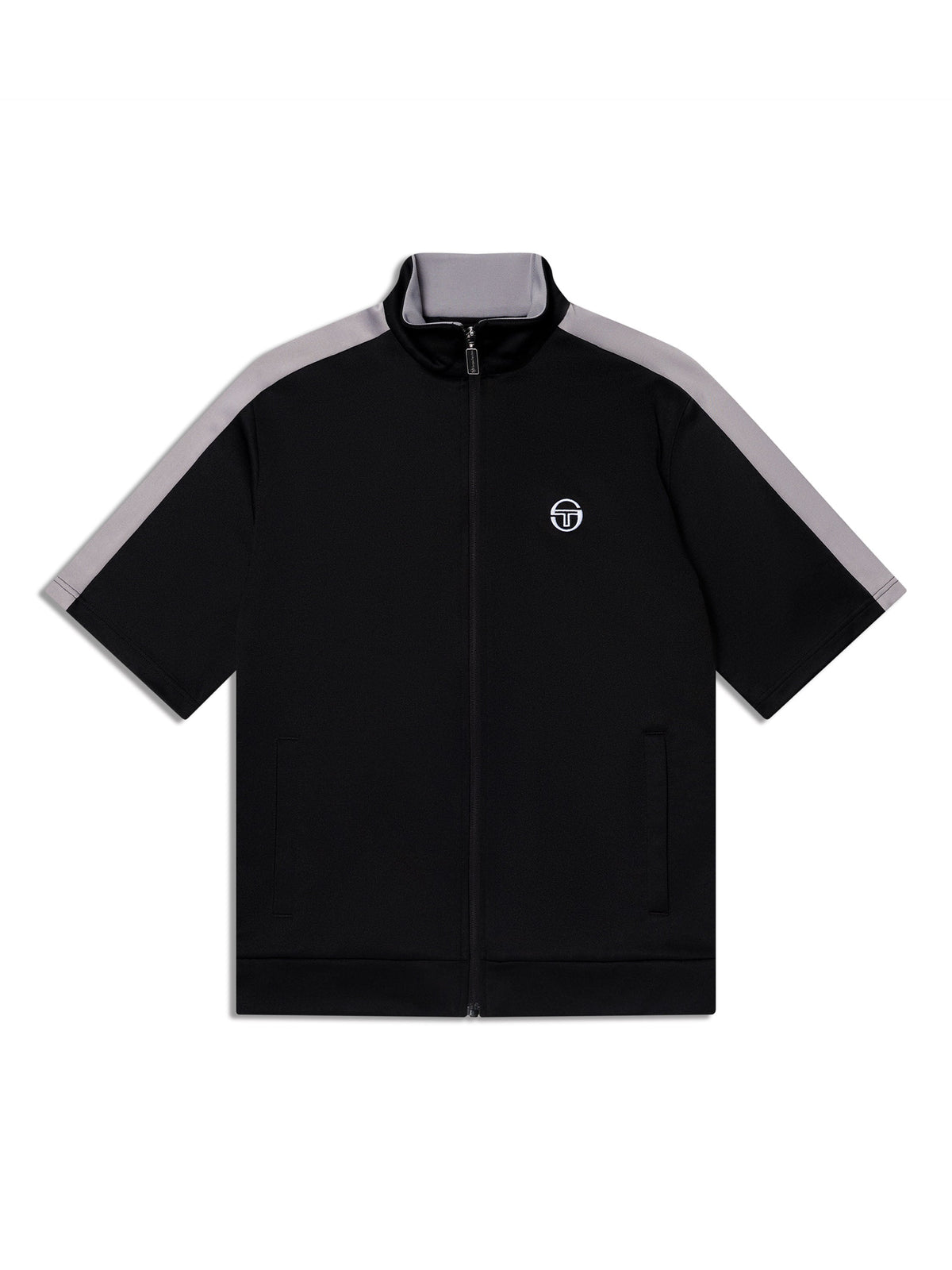Viscotti Short Sleeve Track Jacket-Black Beauty