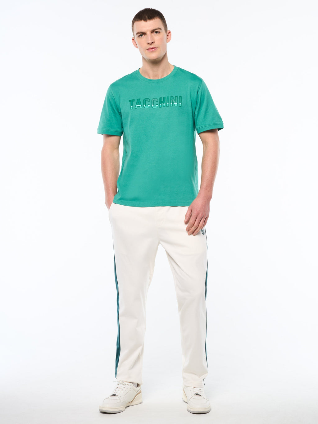 Strisce T-Shirt-Bottle Green