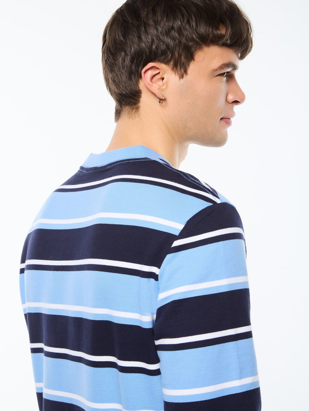 Strisce Stripe Crewneck-Maritime Blue