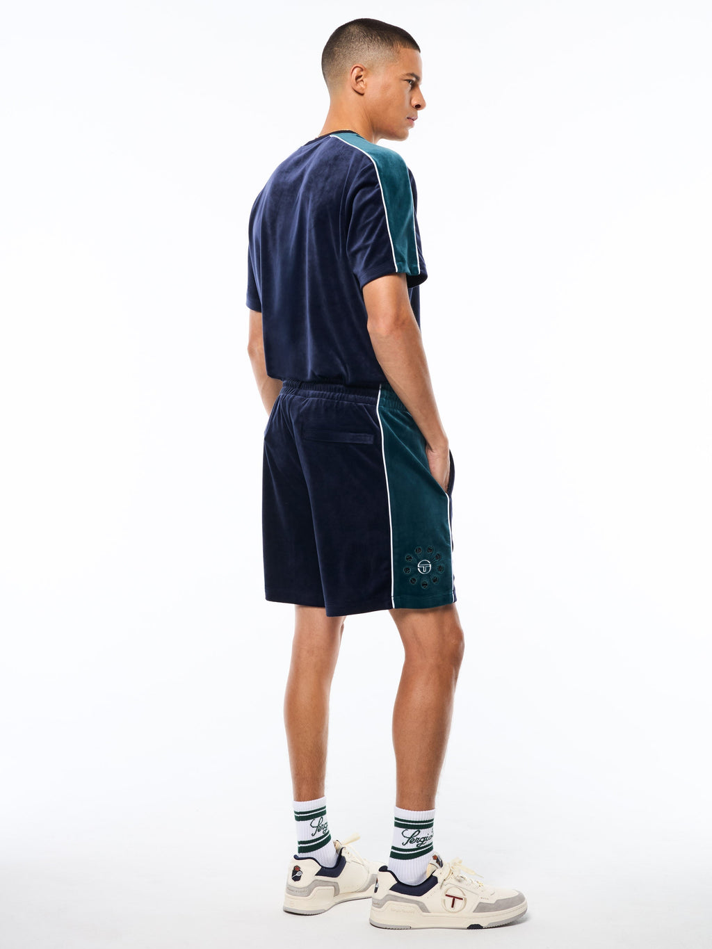 Cresta Velour Short-Maritime Blue