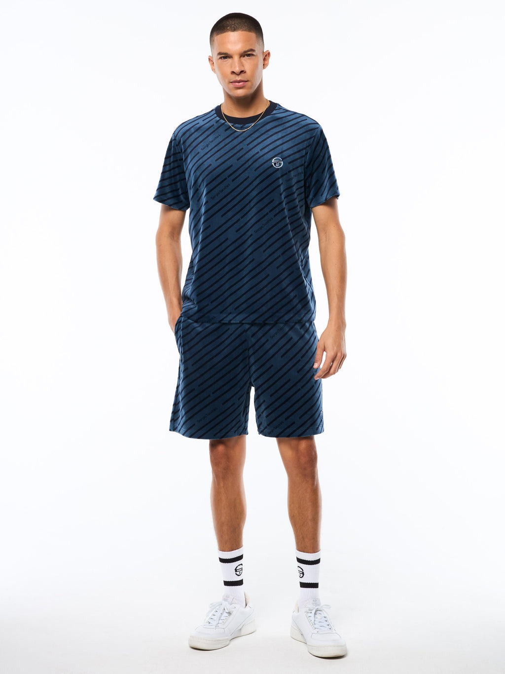 Obliquo Velour T-Shirt-Key Largo