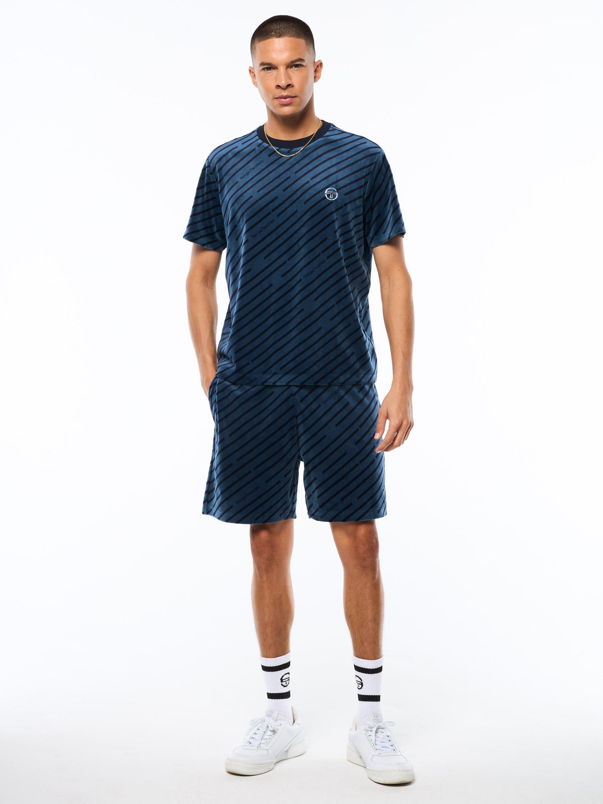 Obliquo Velour T-Shirt-Key Largo