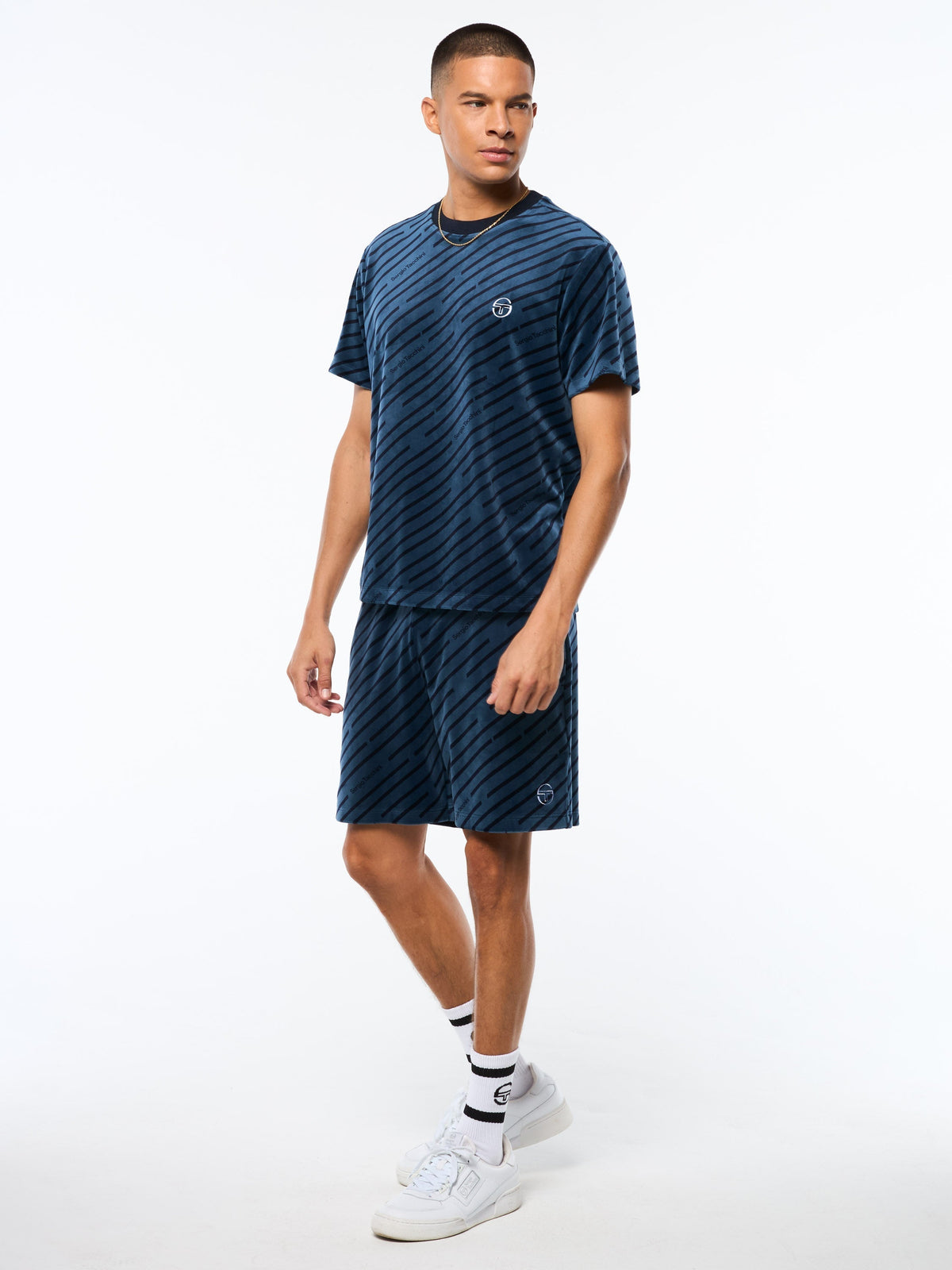 Obliquo Velour T-Shirt-Key Largo