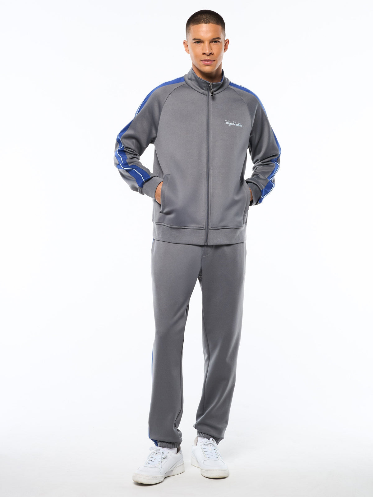 Semplice Track Jacket-Quiet Shade