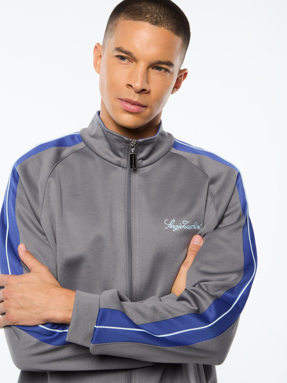 Semplice Track Jacket-Quiet Shade
