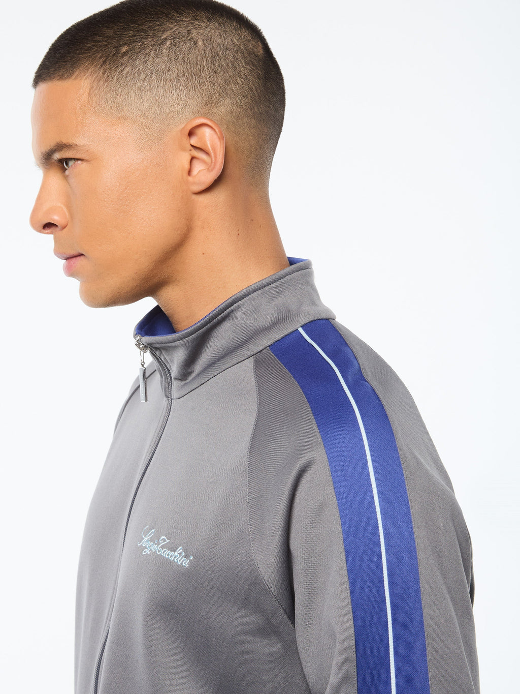 Semplice Track Jacket-Quiet Shade