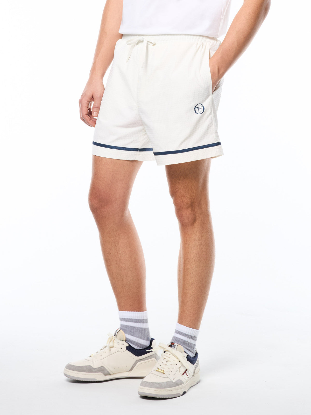 Striscia Shorts-Gardenia